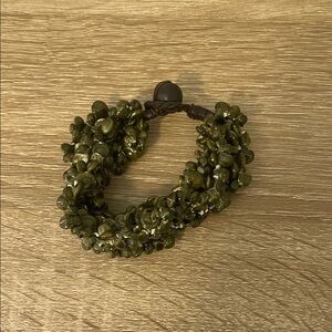 Handmade Green Shelled Women's Bracelet